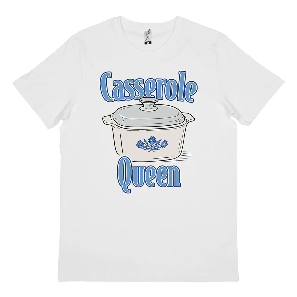 CASSEROLE QUEEN WHITE TEE