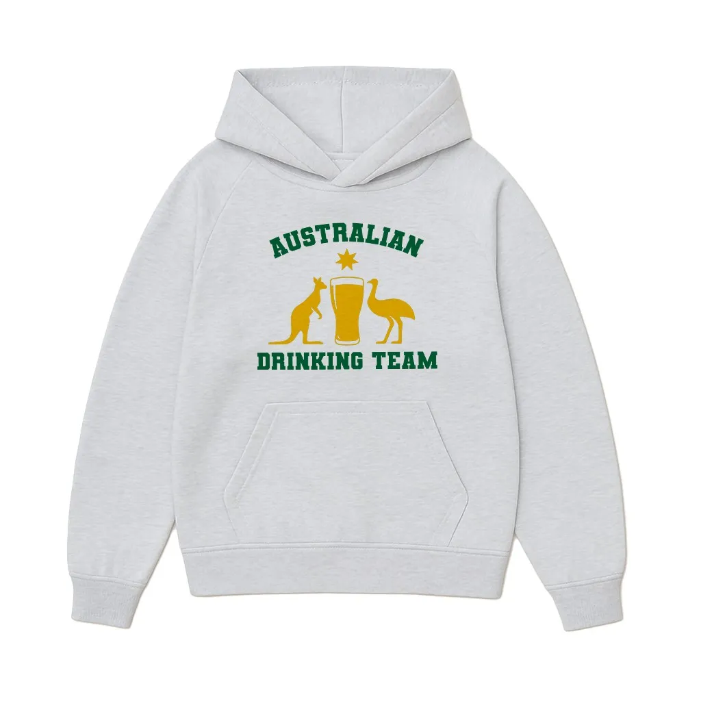 AUSTRALIAN DRINKING TEAM WHITE MARLE HOODIE