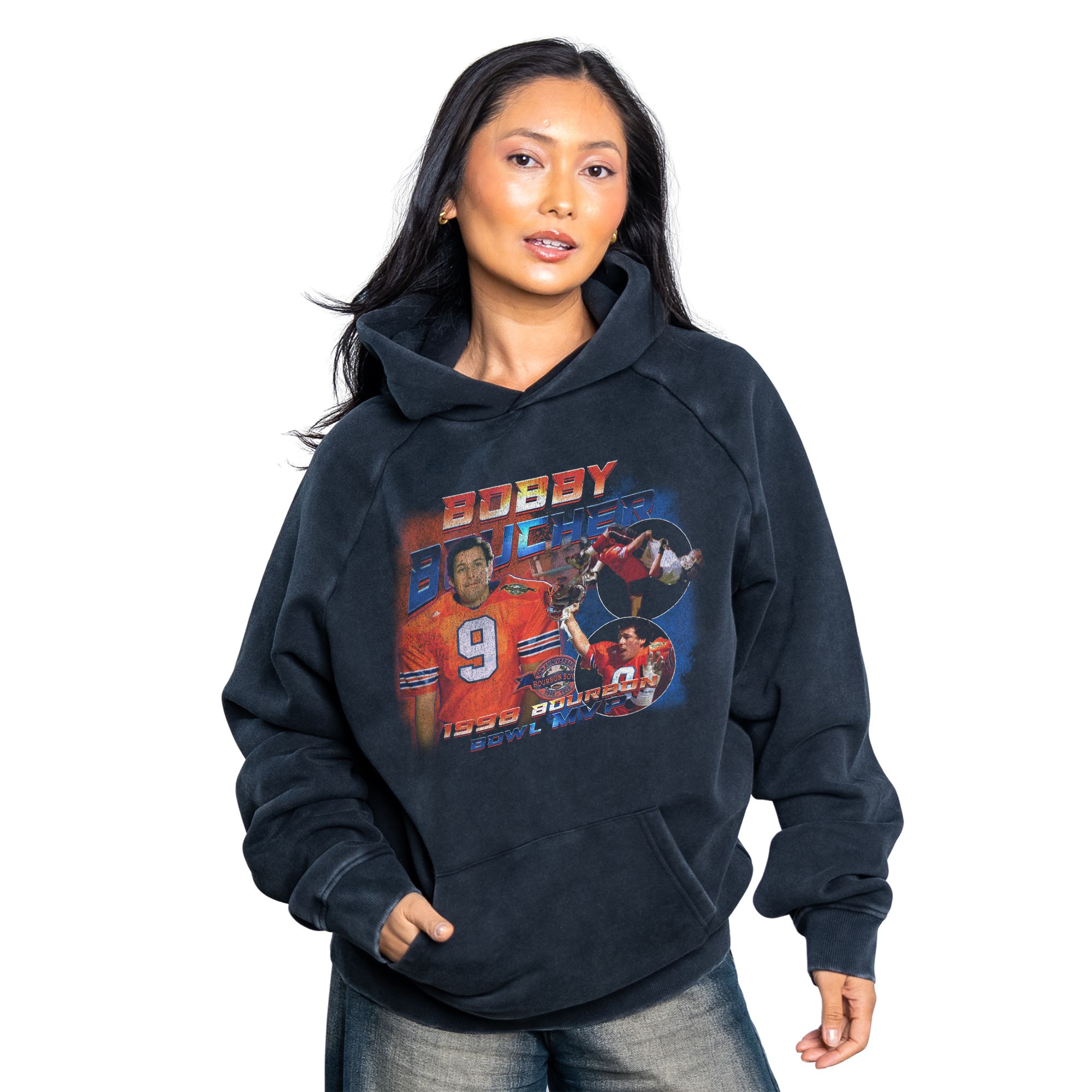 BOUCHER MVP VINTAGE BLACK HOODIE