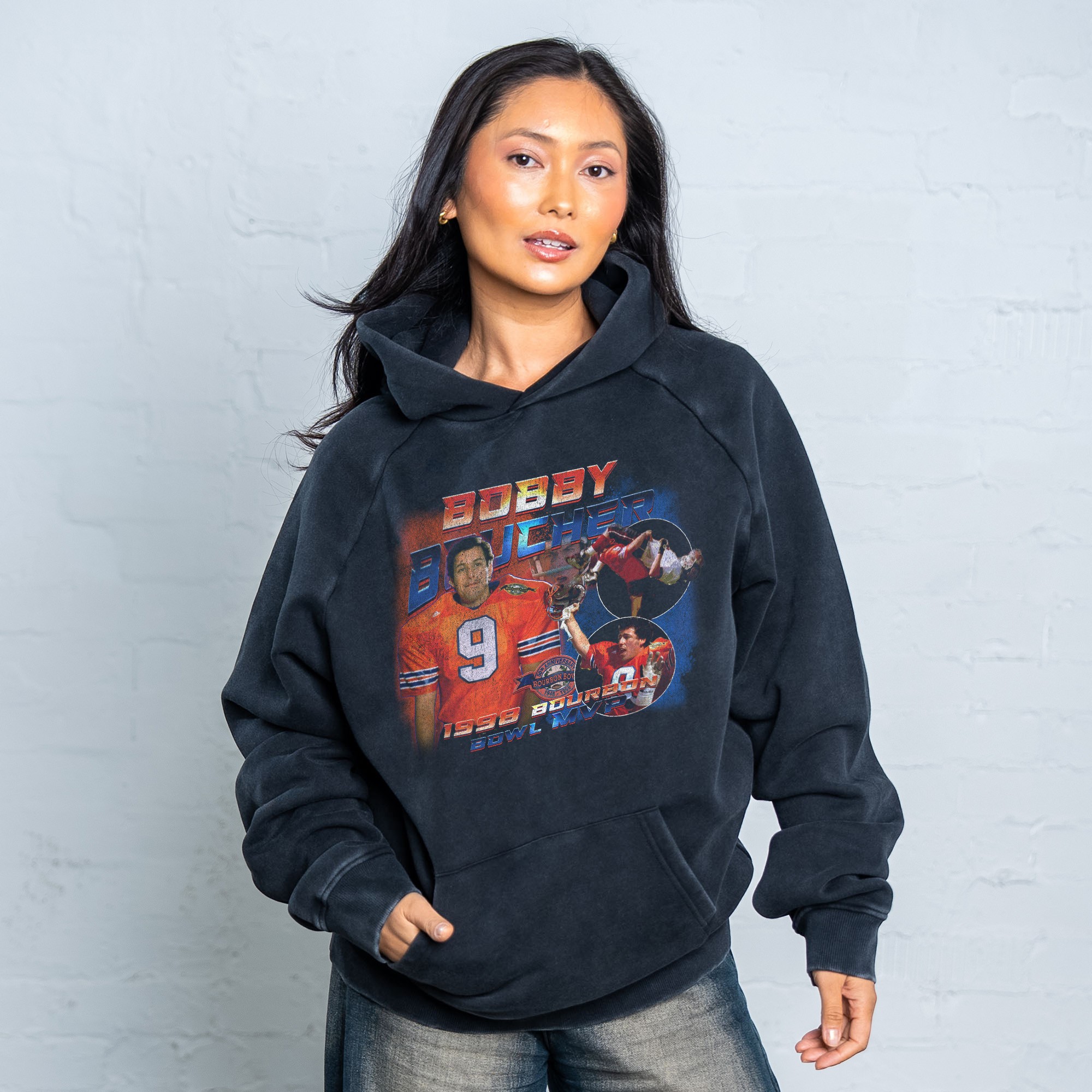 BOUCHER MVP VINTAGE BLACK HOODIE