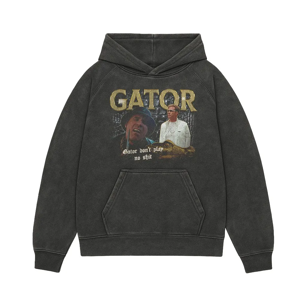 GATOR VINTAGE BLACK HOODIE