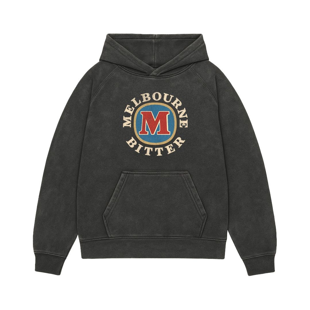 MELBOURNE BITTER LOGO VINTAGE BLACK HOODIE