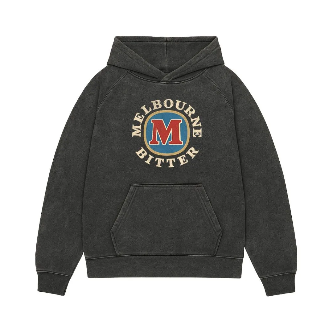 MELBOURNE BITTER LOGO VINTAGE BLACK HOODIE