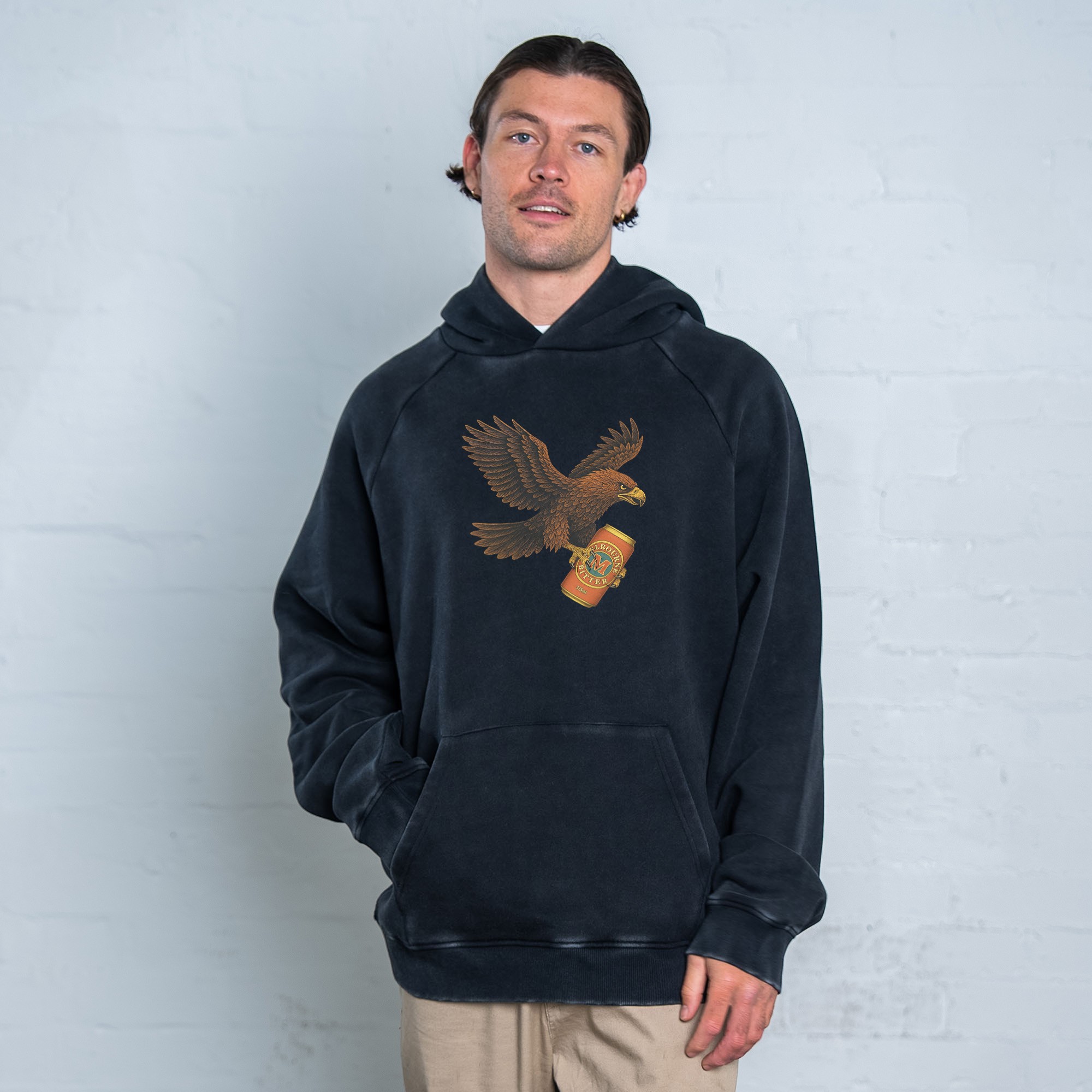 SINK YOUR CLAWS FRONT & BACK VINTAGE BLACK HOODIE