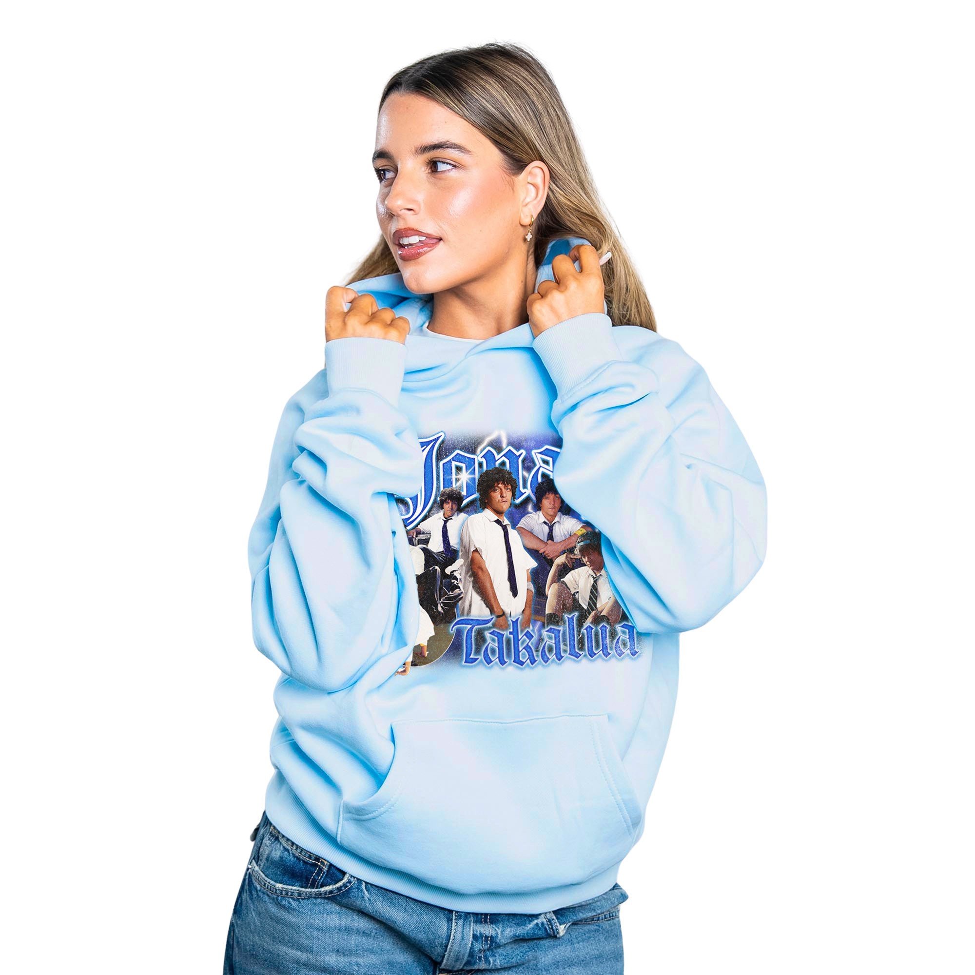 VINTAGE JONAH LIGHT BLUE HOODIE