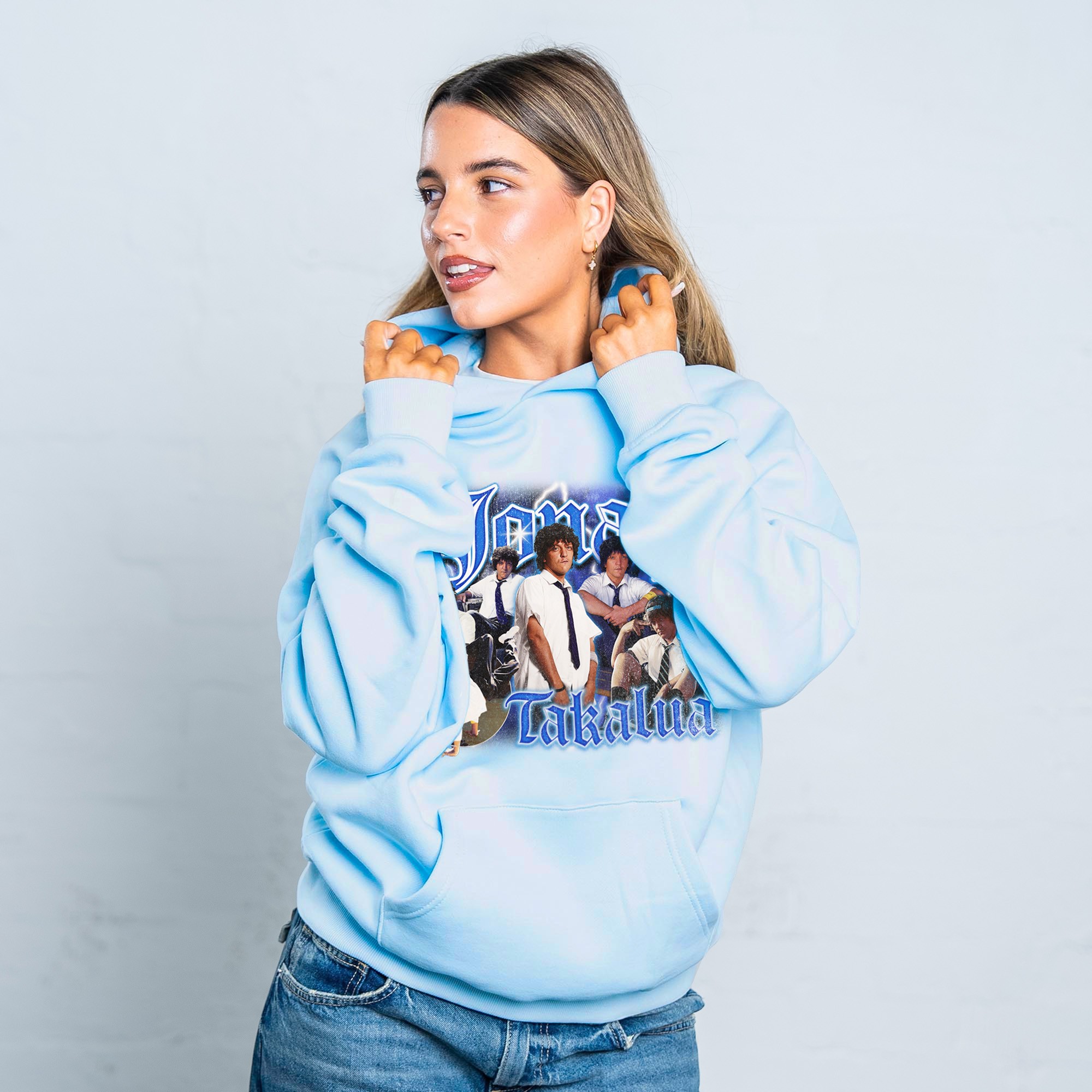 VINTAGE JONAH LIGHT BLUE HOODIE