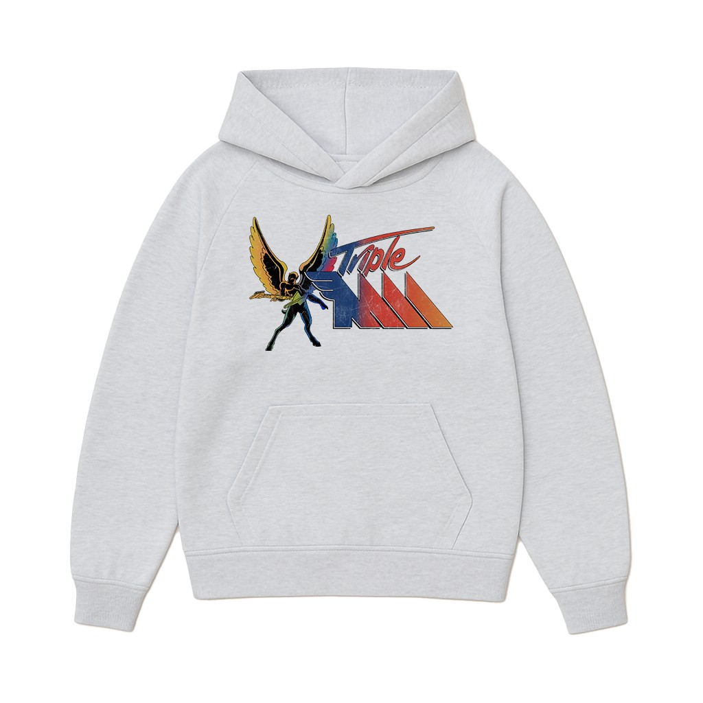 RETRO TRIPLE M LOGO WHITE MARLE HOODIE