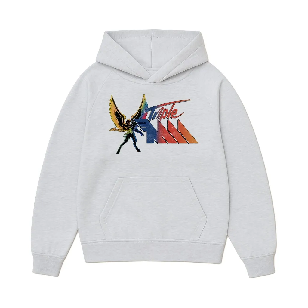 RETRO TRIPLE M LOGO WHITE MARLE HOODIE