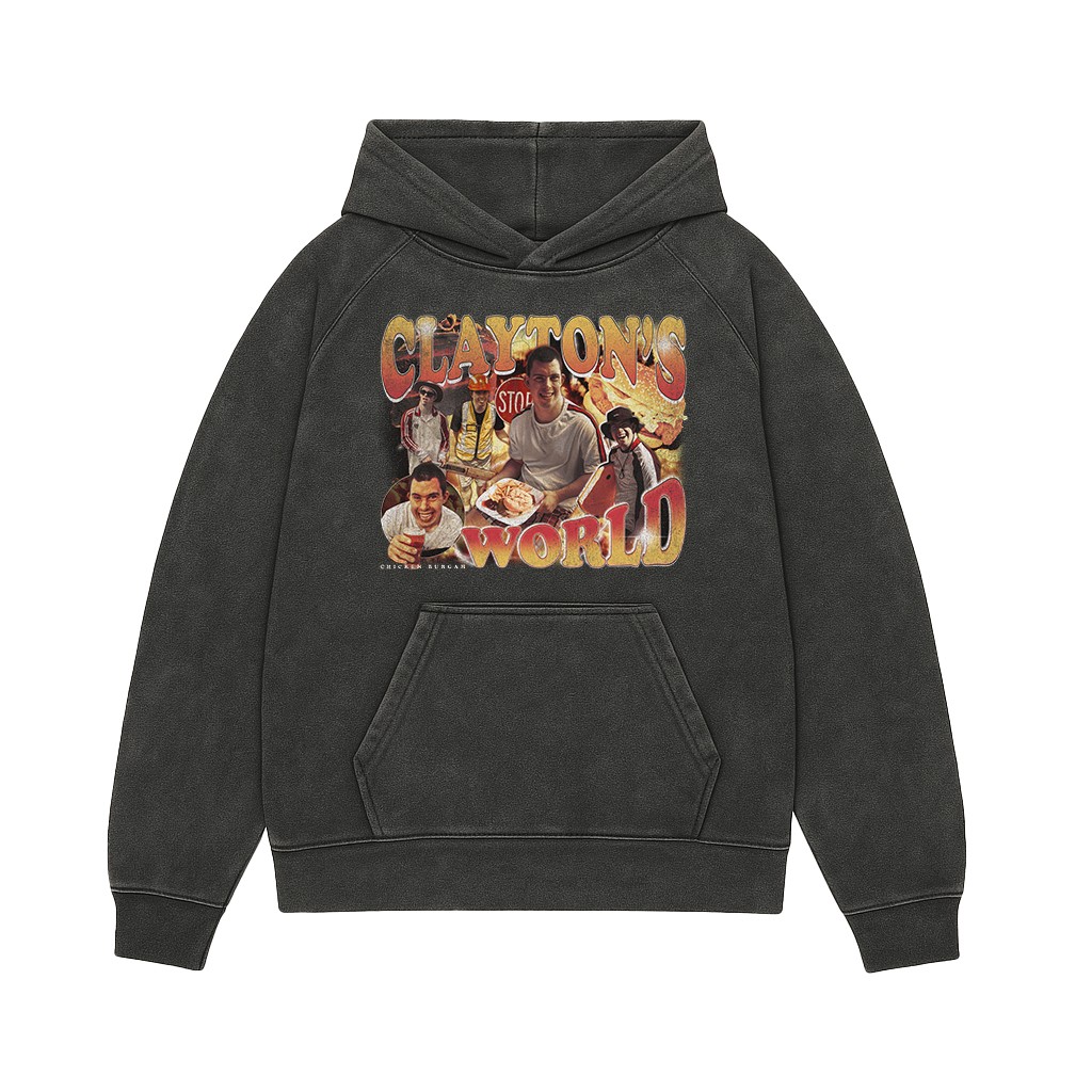 CLAYTON'S WORLD VINTAGE BLACK HOODIE