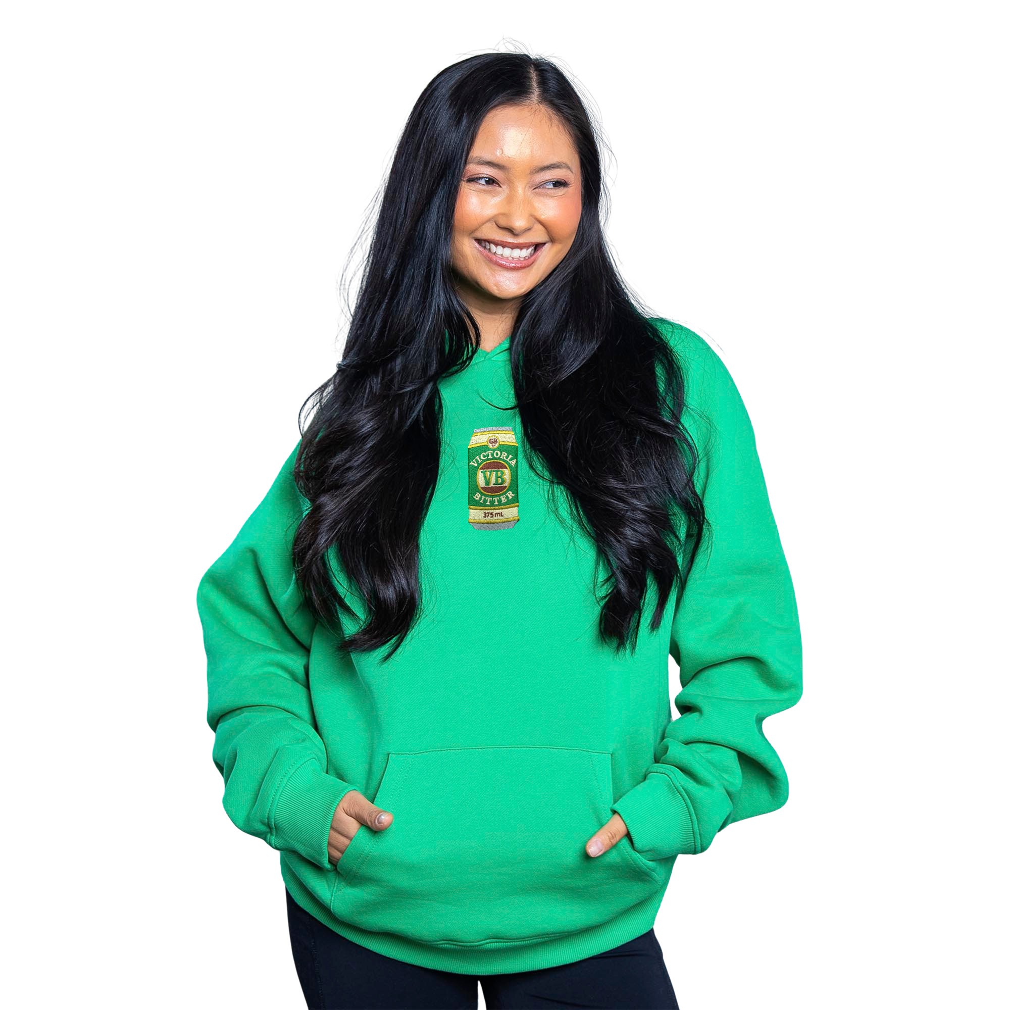 GREEN VB CAN EMBROIDERED HOODIE