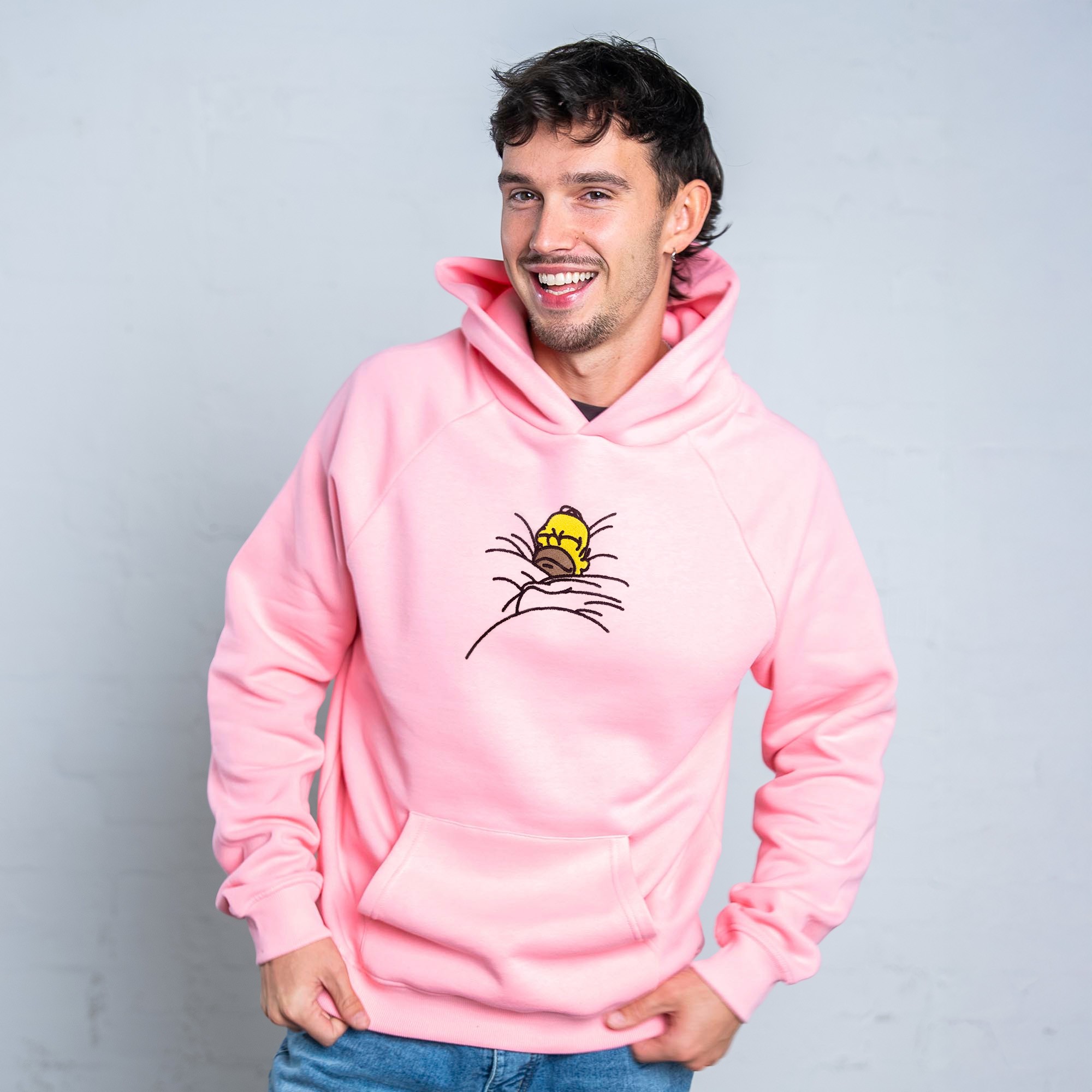 TOASTY CINNAMON BUN EMBROIDERED PINK HOODIE