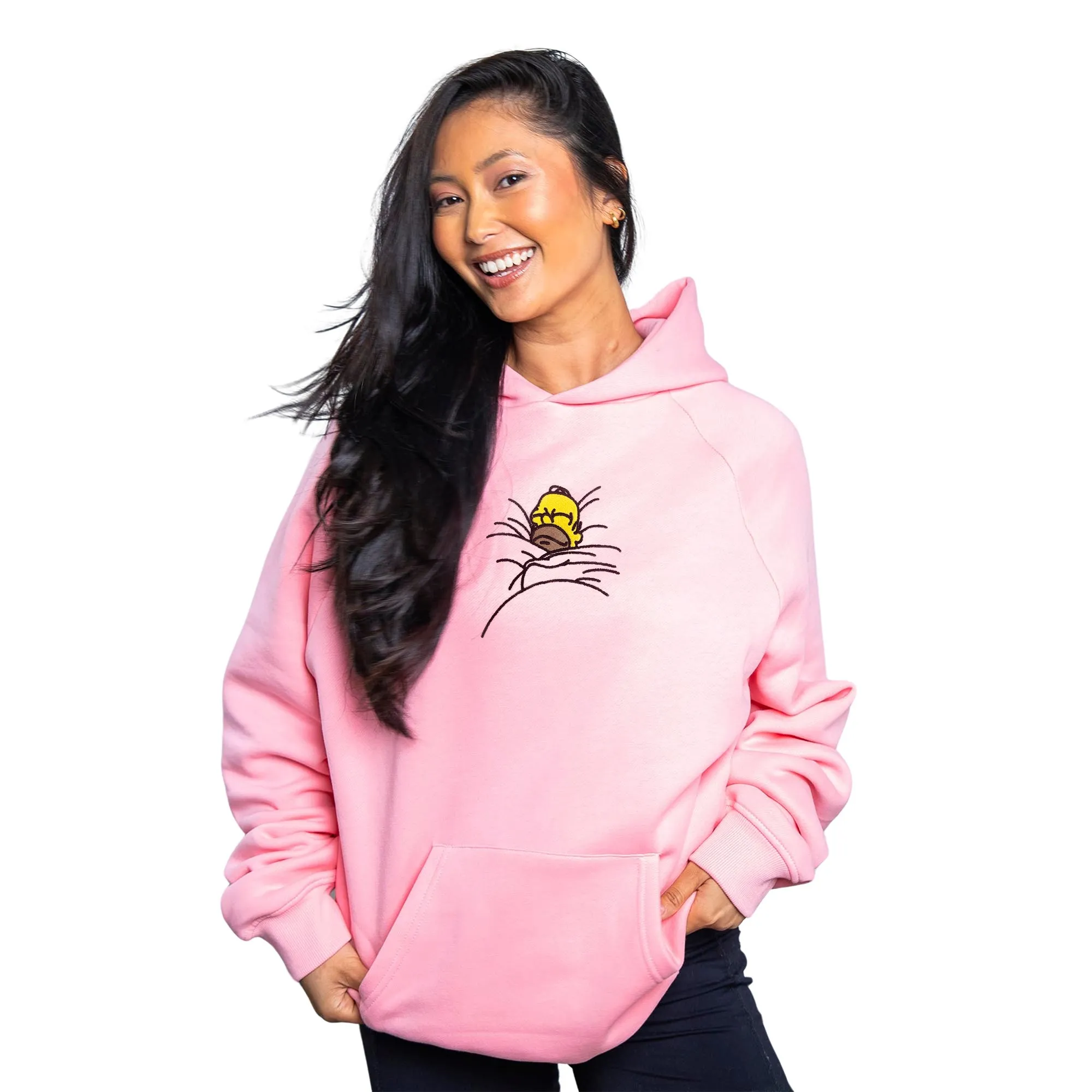 TOASTY CINNAMON BUN EMBROIDERED PINK HOODIE