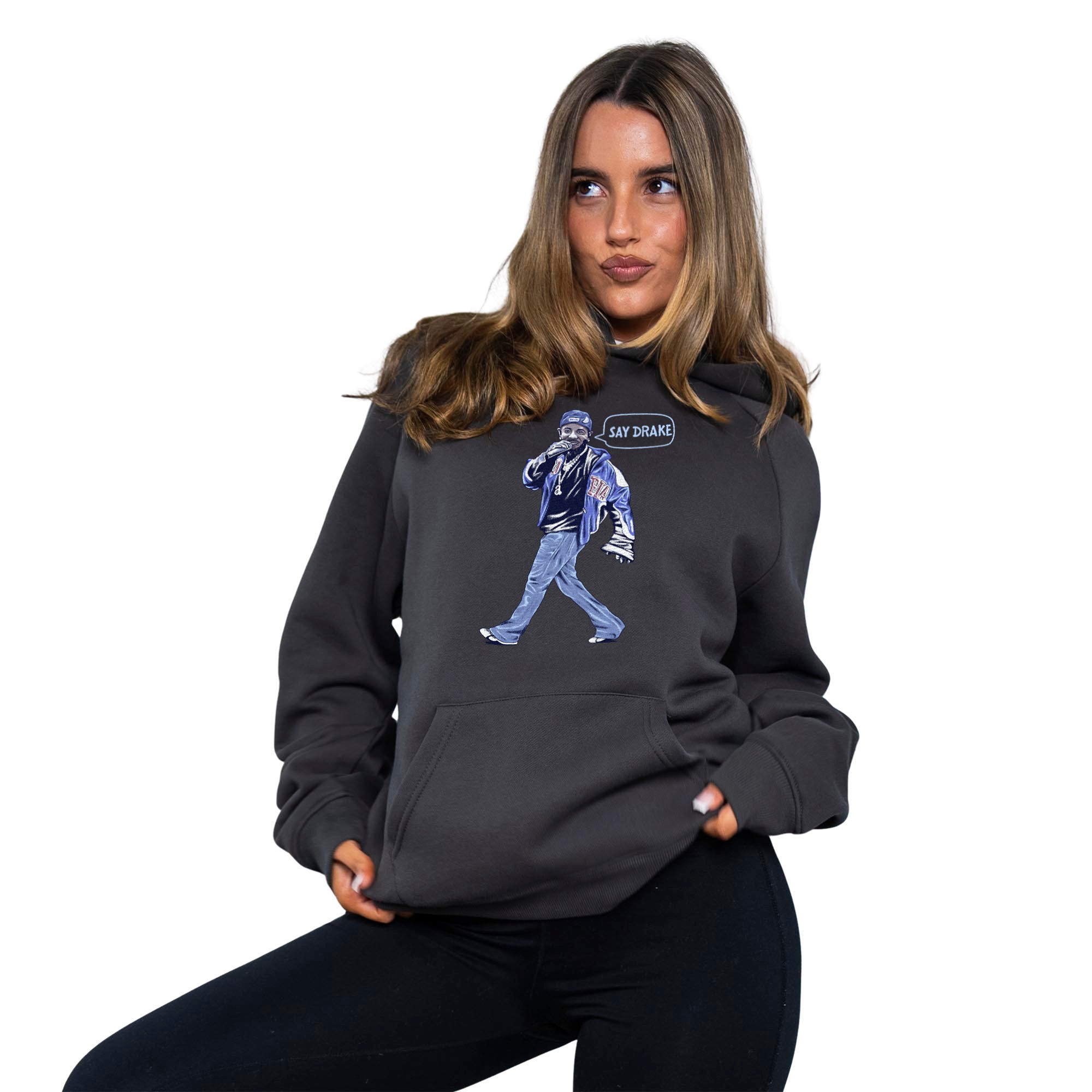 SAY DRAKE GRAPHITE HOODIE