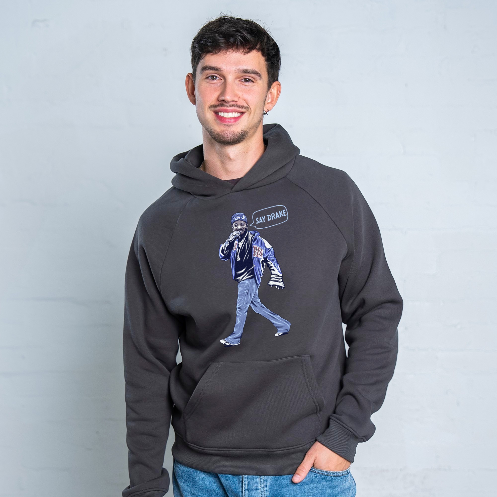 SAY DRAKE GRAPHITE HOODIE