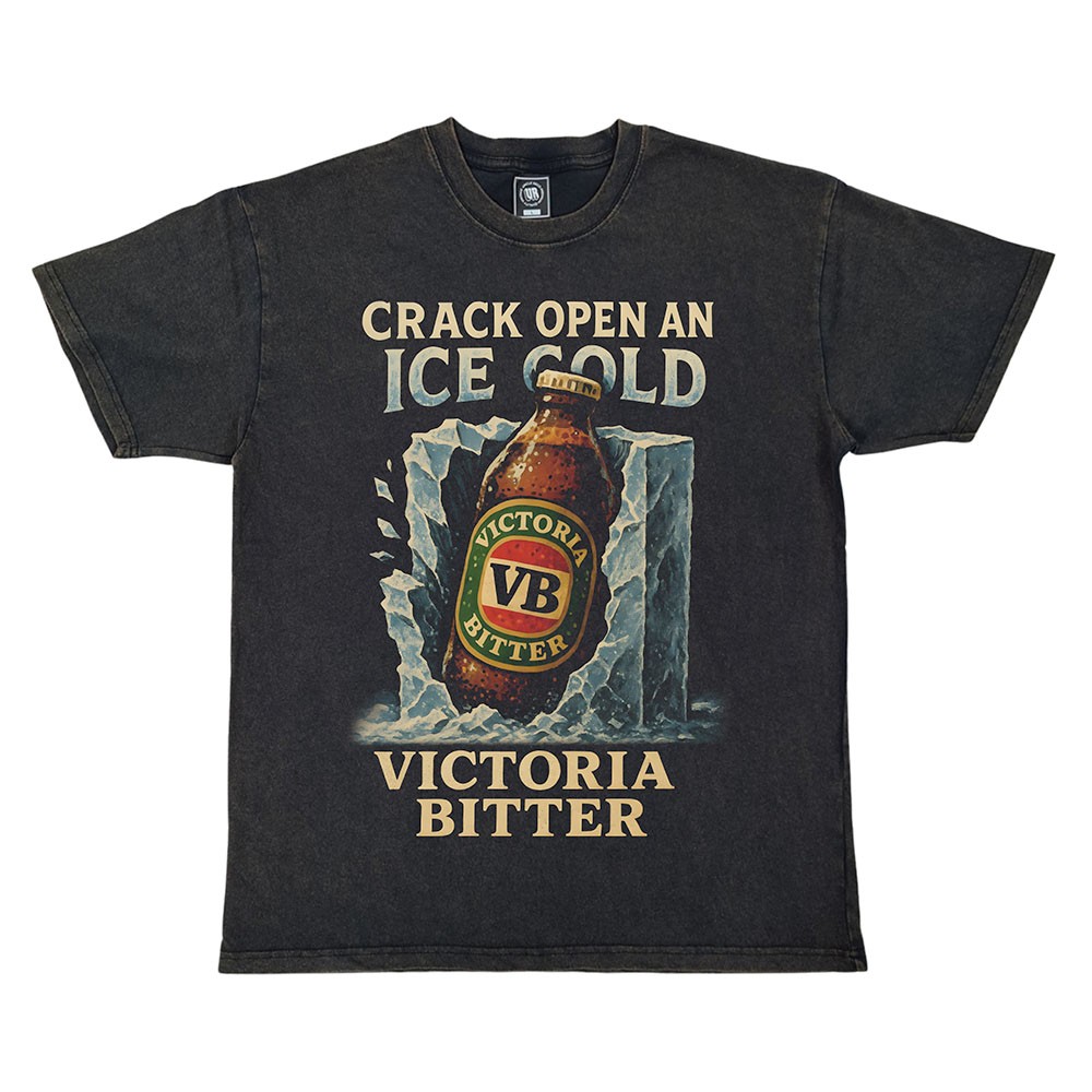 VINTAGE CRACK OPEN A COLD VB T-SHIRT