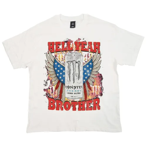 OFF WHITE VINTAGE HELL YEAH BROTHER T-SHIRT