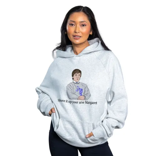 SHOVE IT MARGARET WHITE MARLE HOODIE