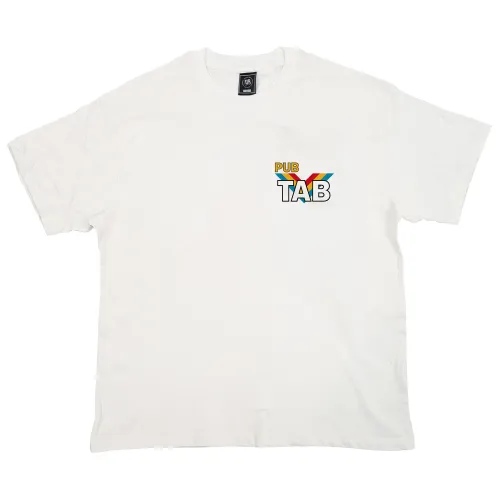 OFF WHITE PUB TAB POCKET PRINTED T-SHIRT