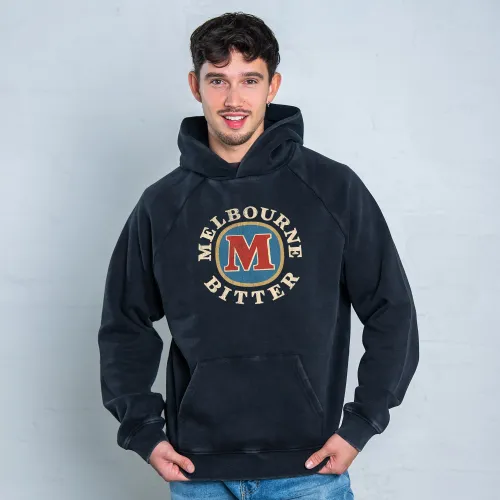 MELBOURNE BITTER LOGO VINTAGE BLACK HOODIE