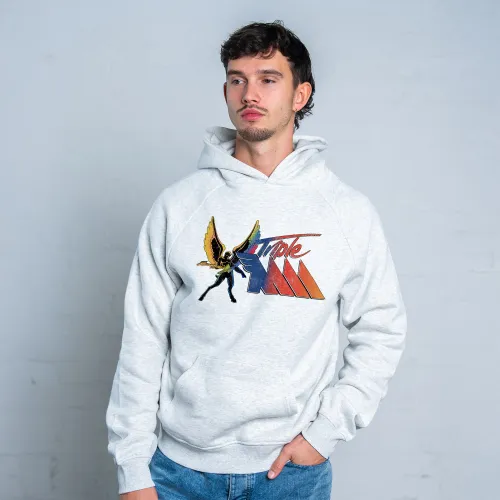 RETRO TRIPLE M LOGO WHITE MARLE HOODIE