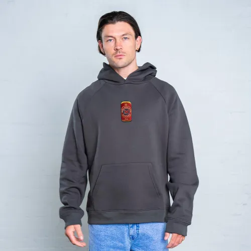 GRAPHITE MELBOURNE BITTER CAN EMBROIDERED HOODIE
