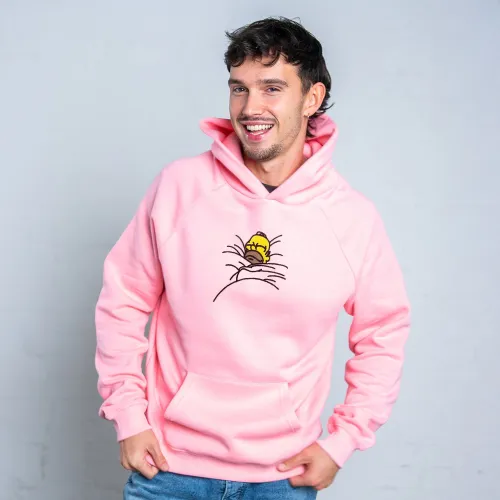 TOASTY CINNAMON BUN EMBROIDERED PINK HOODIE