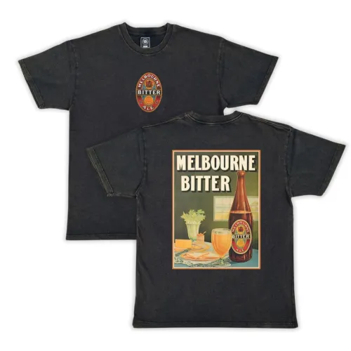 VINTAGE BITTER ALE POSTER FRONT & BACK T-SHIRT